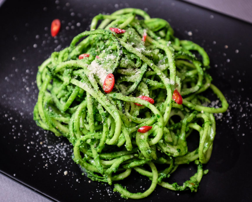 quick zucchini noodles with herbs